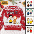 Personalized Peanuts Christmas Ugly Sweater Gift for Couple