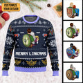 Personalized Merry Linkmas Ugly Sweatshirt for Couple Gift
