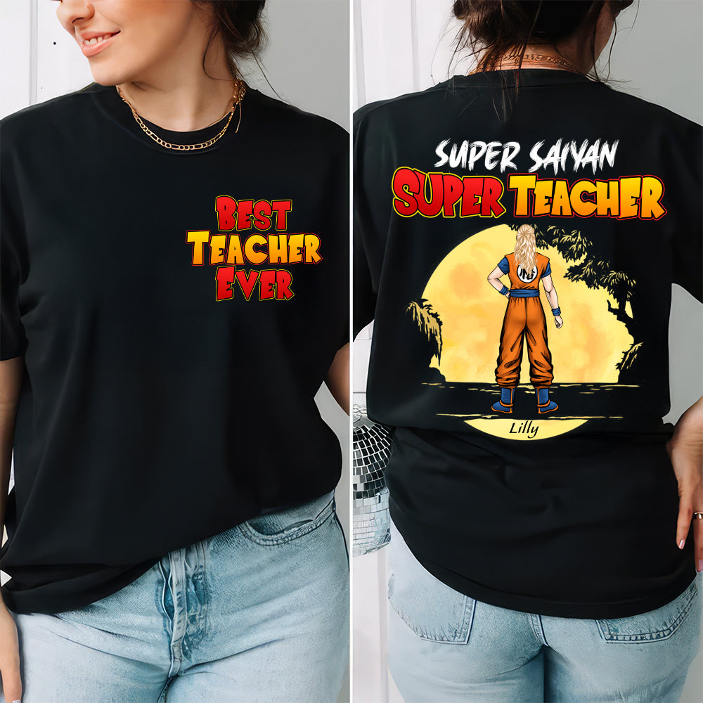 Personalized Super Teacher Shirt Custom Name Gift for Teacher