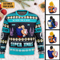 Personalized Ugly Sweater Custom Name Gift for Couples Christmas