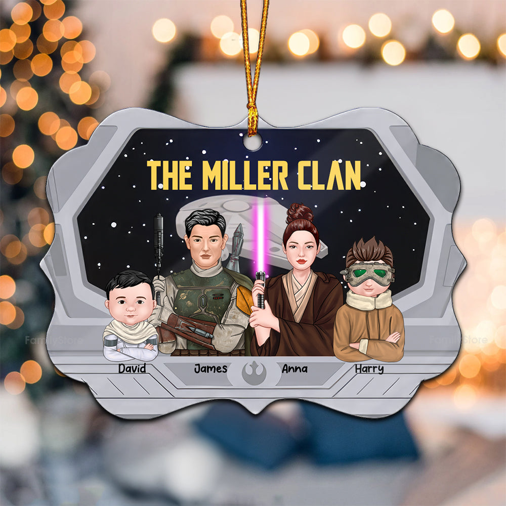 Personalized Family Wood Ornament Custom Clan Name Gift Idea
