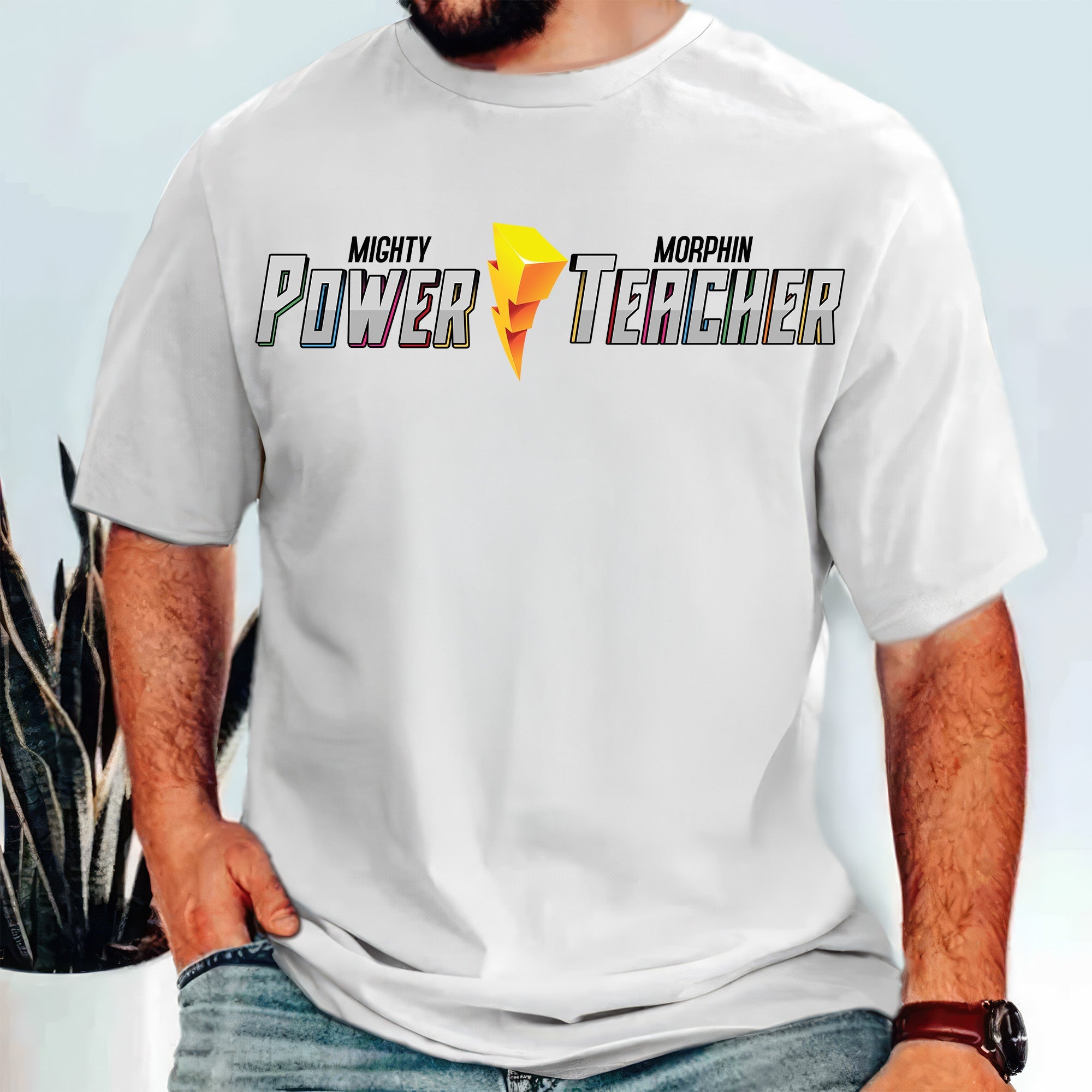 Personalized Mighty Teacher Shirt Gift for Men | Back to School Apparel