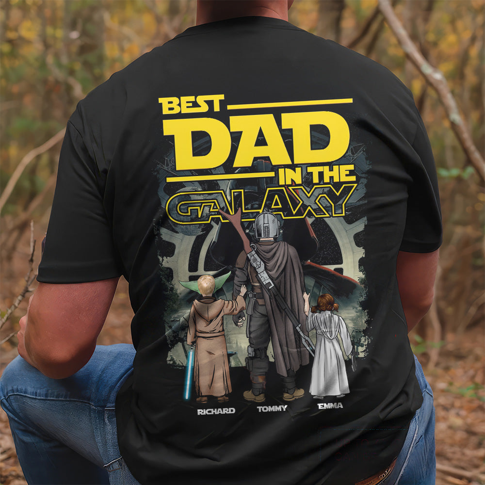 Personalized Best Dad In The Galaxy Shirt Gift for Dad