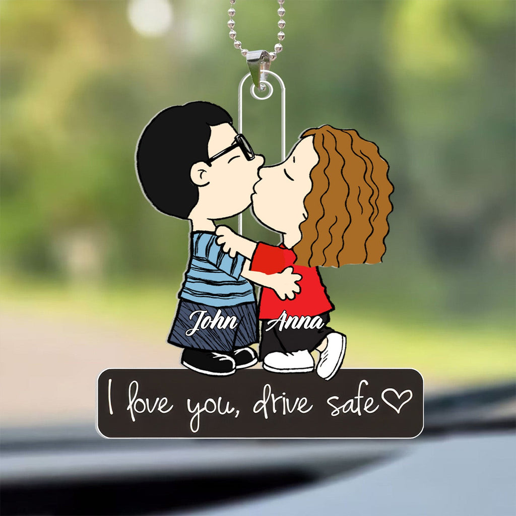 Personalized Acrylic Car Ornament Custom Name Gift for Couple