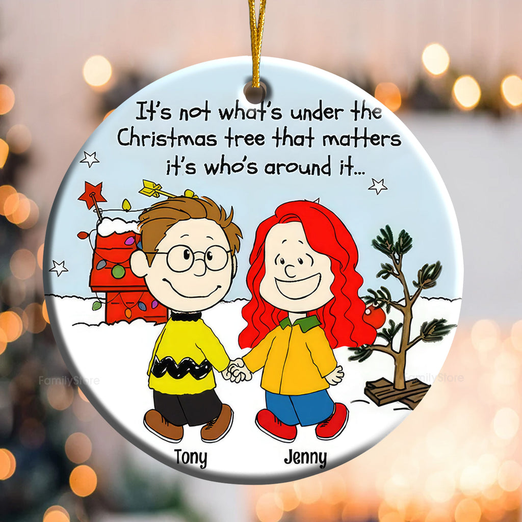 Personalized Ceramic Christmas Ornament Unique Couple Gift