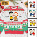 Personalized Peanuts Christmas Sweatshirt Custom Couple Gift