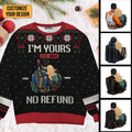Personalized Ugly Sweater with Names Custom Gift for Couple Anniversary