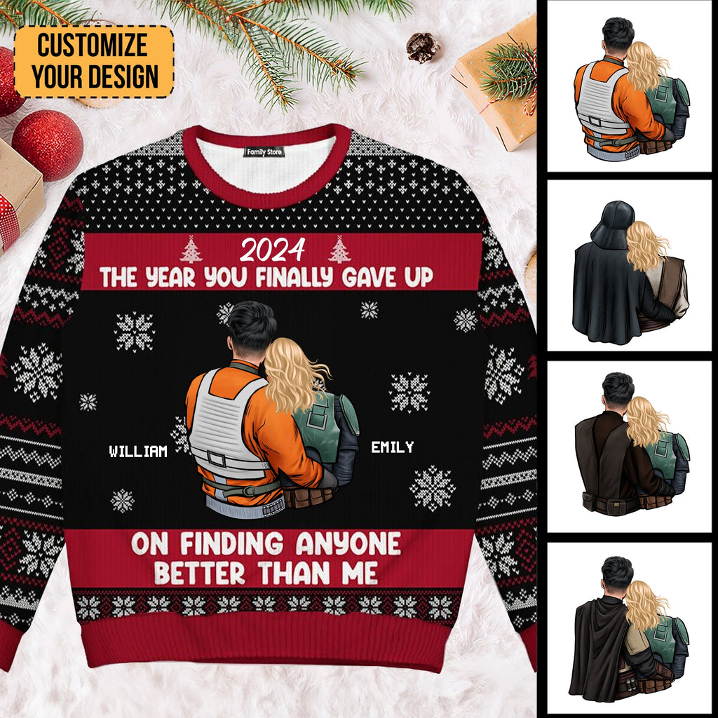 Personalized Ugly Sweater Custom Couple Gift Holiday 2024