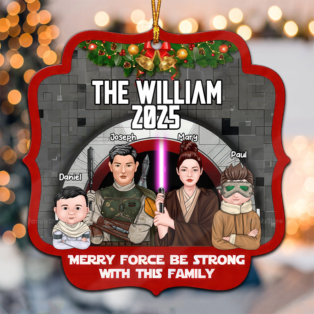 Personalized Wood Christmas Ornament Custom Family Design Gift