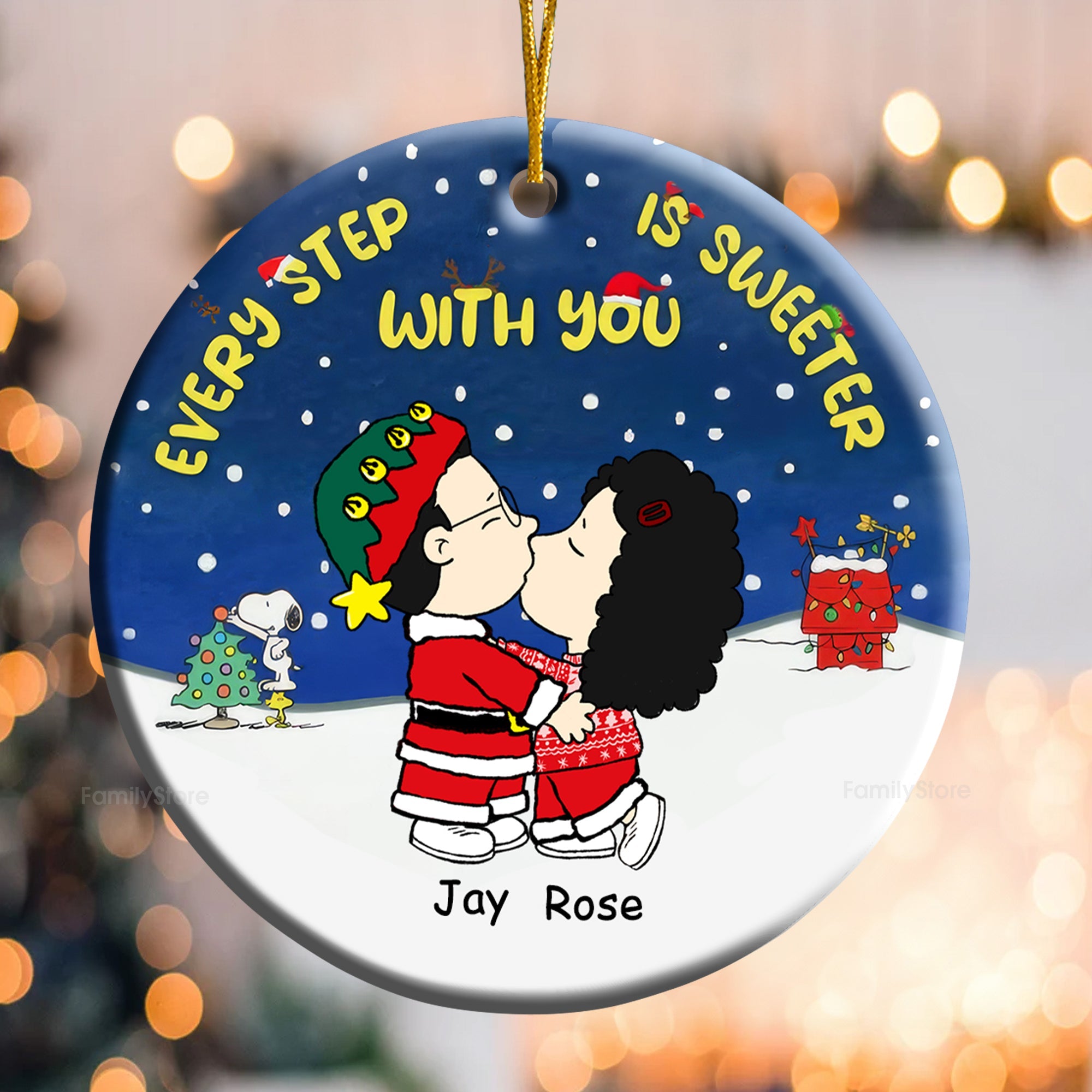 Personalized Ceramic Ornament Every Step Is Sweeter Gift for Couple