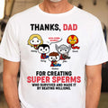 Personalized Superheroes T-Shirt Gift for Dad | Father's Day Apparel
