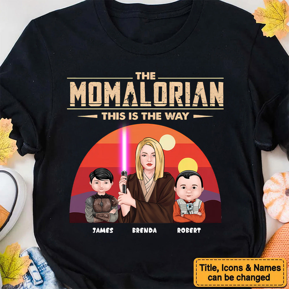 Personalized Momalorian Shirt Custom Name Gift for Mom