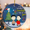 Personalized Peanut Under The Mistletoe Ornament Gift for Couple