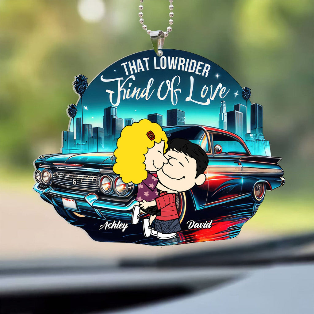 Personalized Lowrider Car Ornament Custom Name Gift for Couple