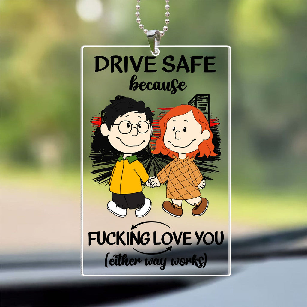 Personalized Acrylic Car Ornament Funny Gift for Couples
