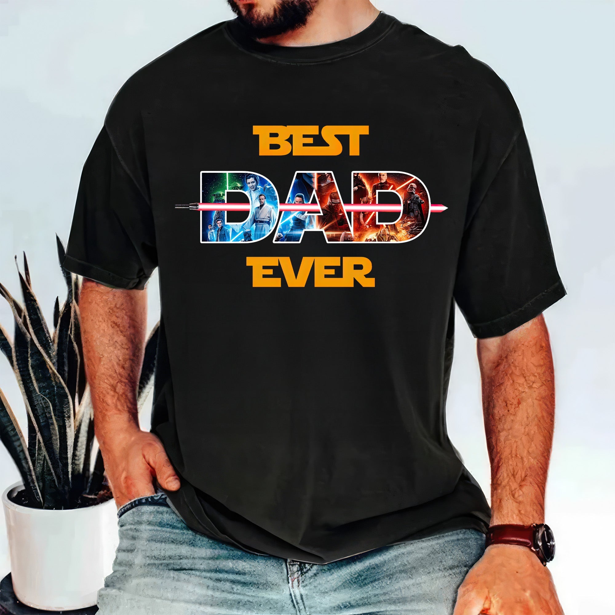 Personalized Galaxy Theme Shirt Best Dad Ever Gift for Dad
