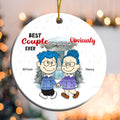 Personalized Best Couple Ever Ceramic Ornament Gift for Couples