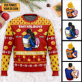 Personalized Ugly Sweater for Couples Custom Names Holiday Gift