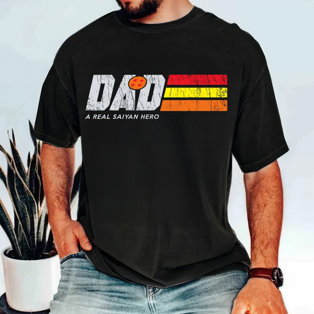 Personalized Dad T-Shirt with Saiyan Design - Gift for Dad