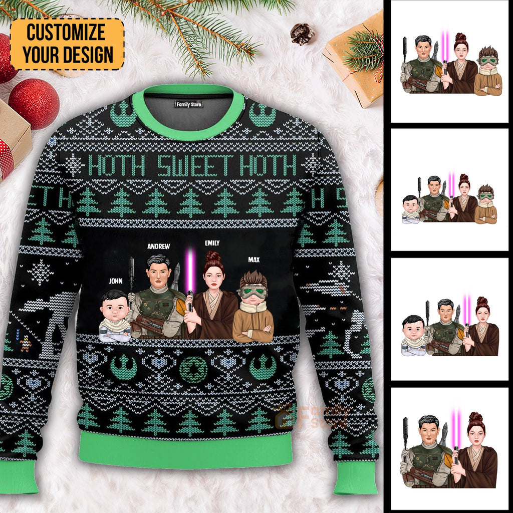Personalized Family Ugly Sweater Hoth Sweet Gift for Christmas