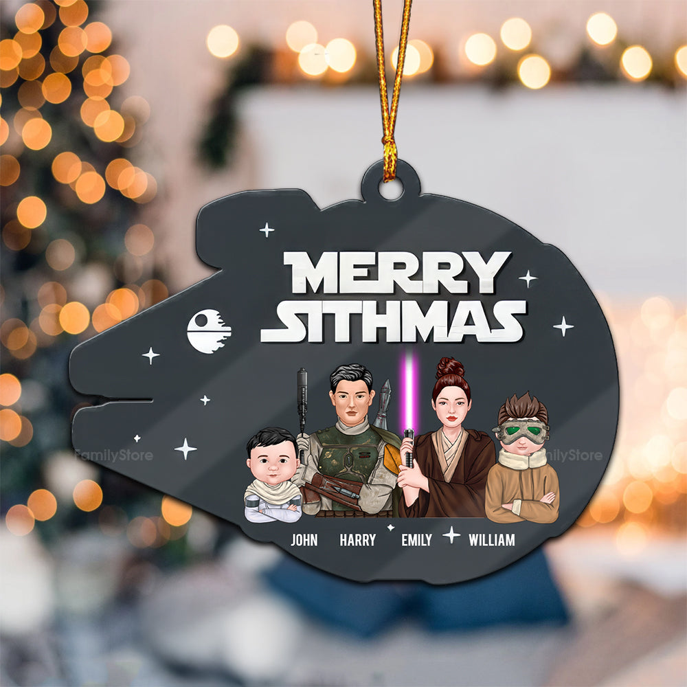 Personalized Wood Christmas Ornament Custom Family Gift