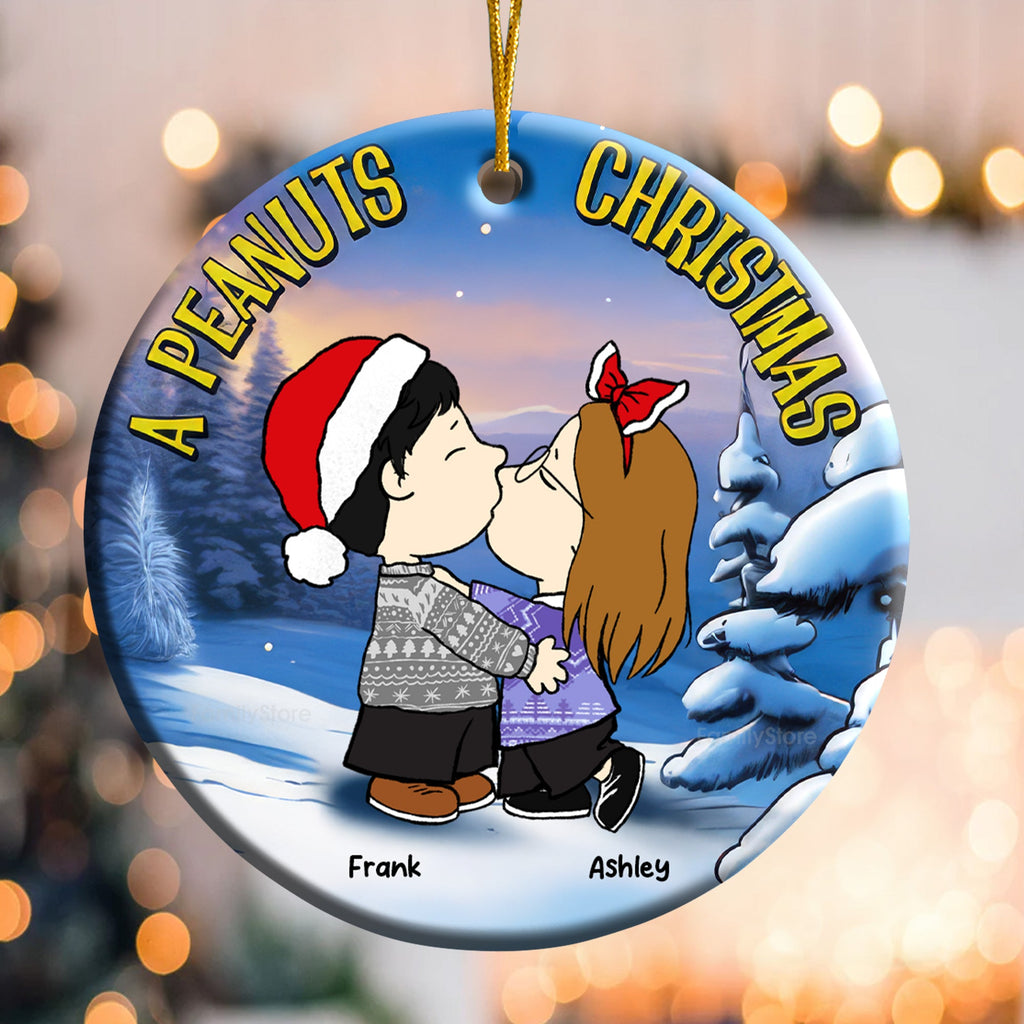 Personalized Ceramic Christmas Ornament for Couples Gift