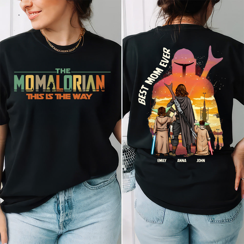 Personalized Best Mom Ever Shirt with The Momalorian Design Gift for Mom