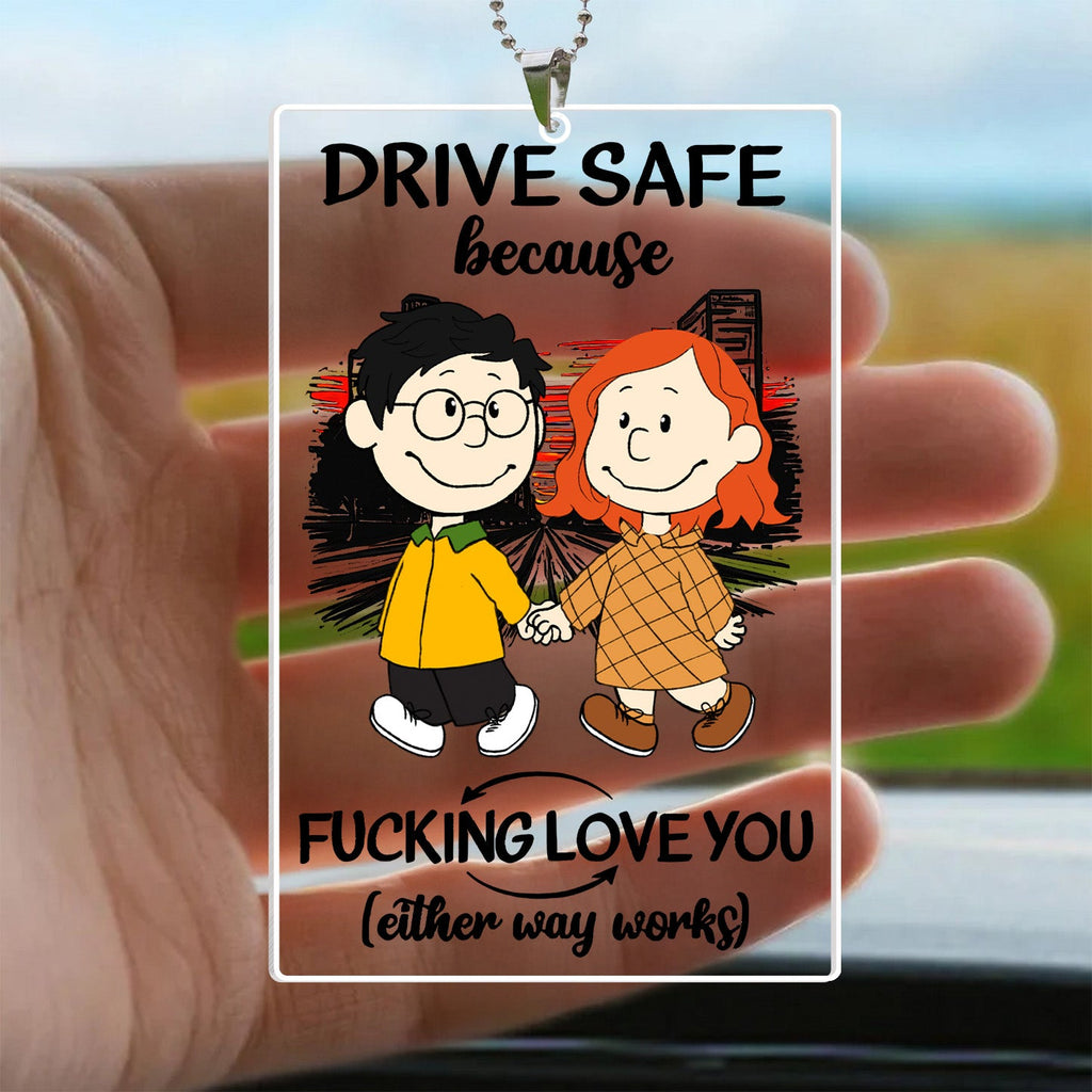 Personalized Acrylic Car Ornament Funny Gift for Couples