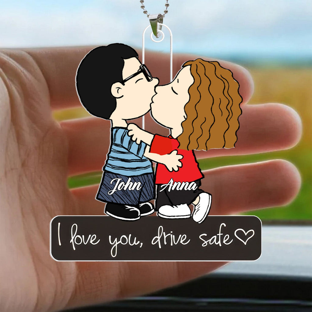 Personalized Acrylic Car Ornament Custom Name Gift for Couple