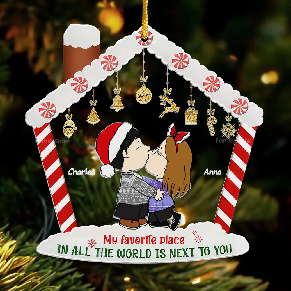 Personalized Acrylic Ornament My Favorite Place Gift for Couple