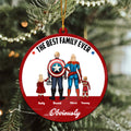 Personalized Superhero Family Wood Ornament Gift for Family