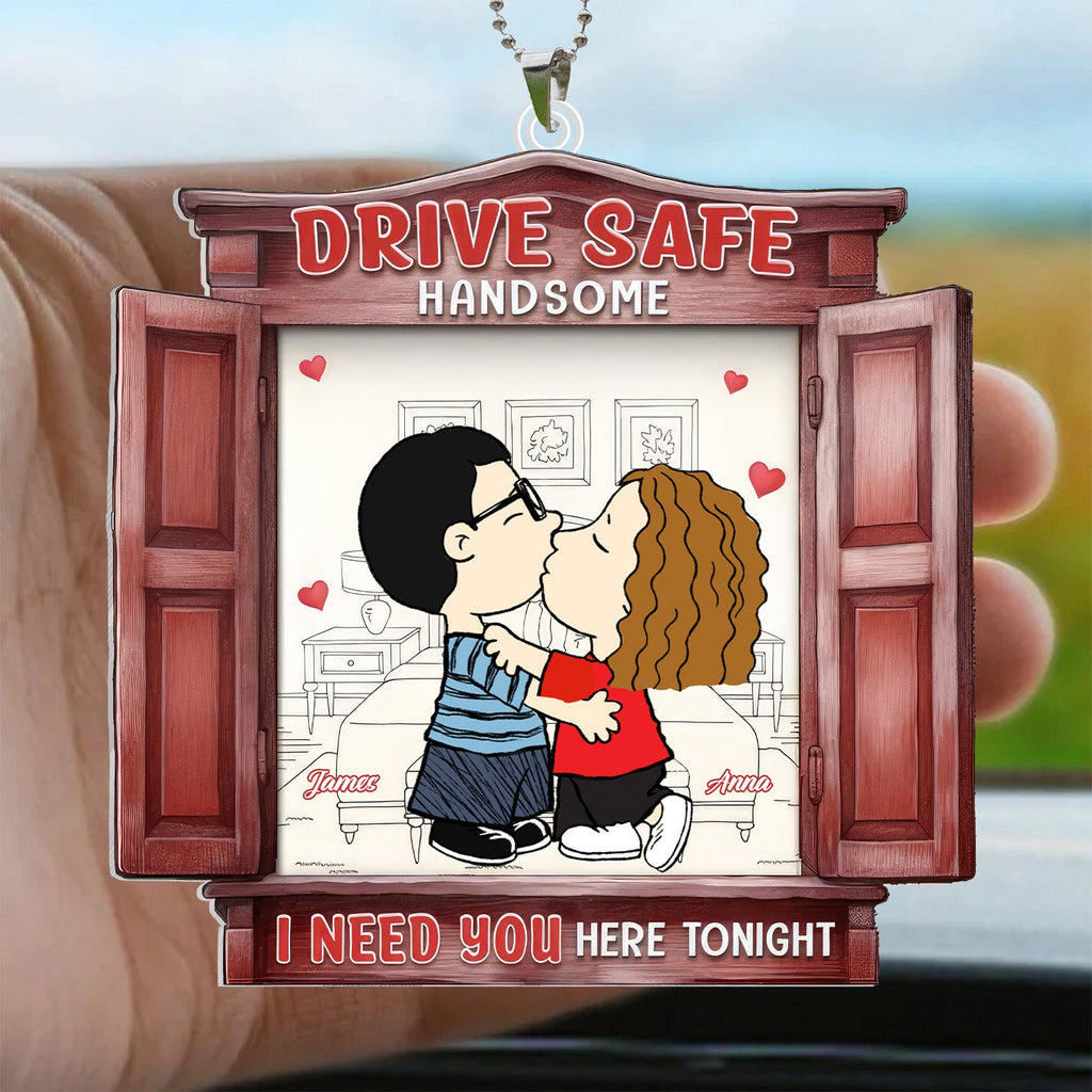 Personalized Acrylic Car Ornament Drive Safe Gift for Couple