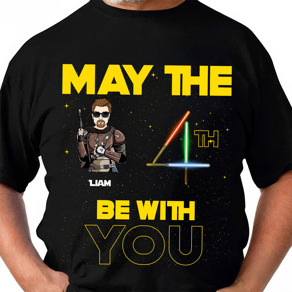 Personalized May the 4th T-Shirt Custom Name Gift for Family