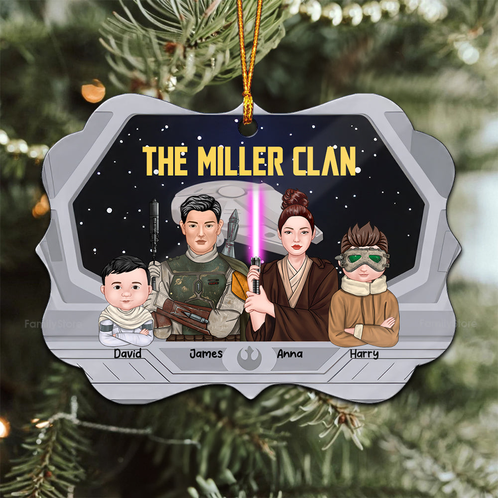 Personalized Family Wood Ornament Custom Clan Name Gift Idea