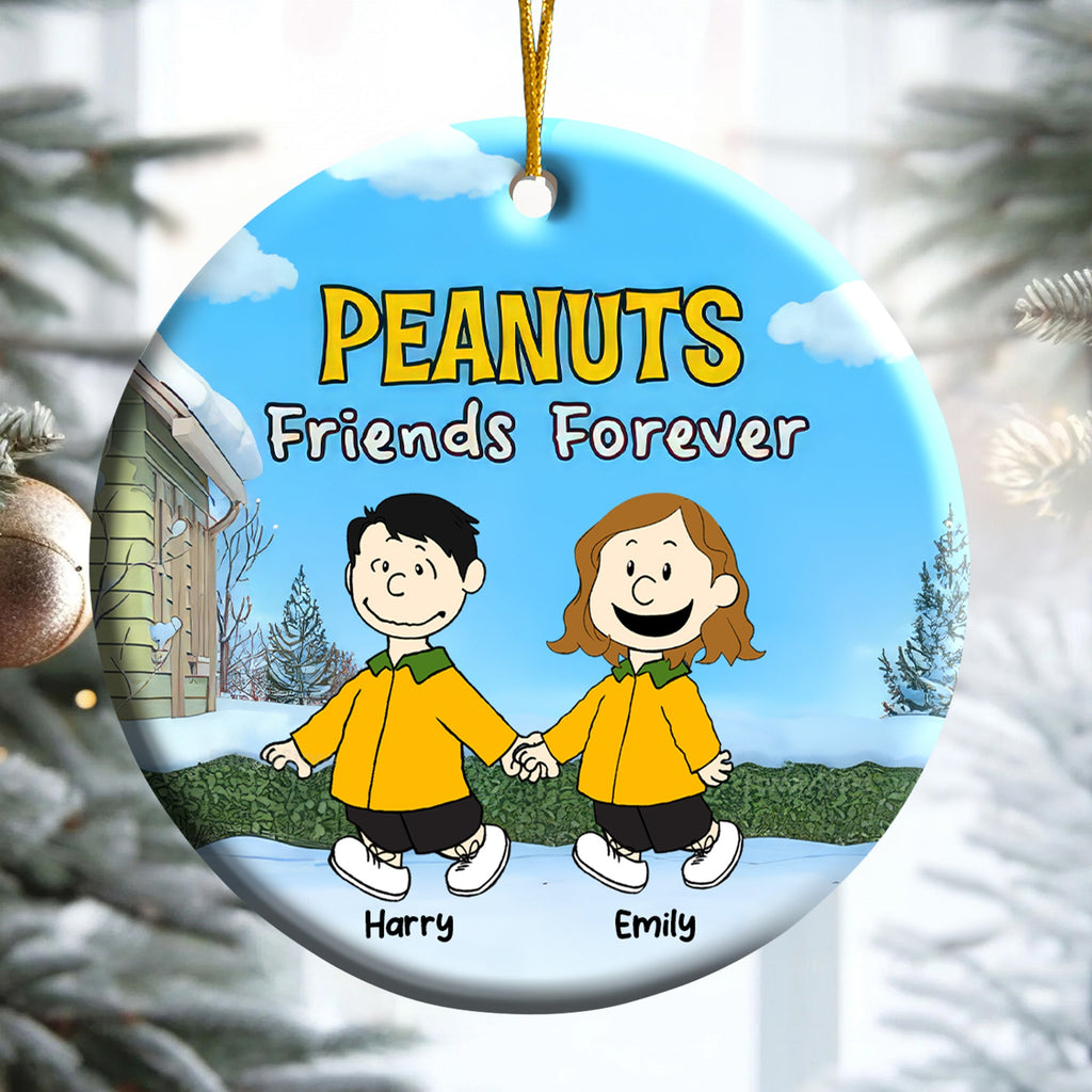 Personalized Friends Forever Ceramic Ornament Custom Gift for Friend, Family Member