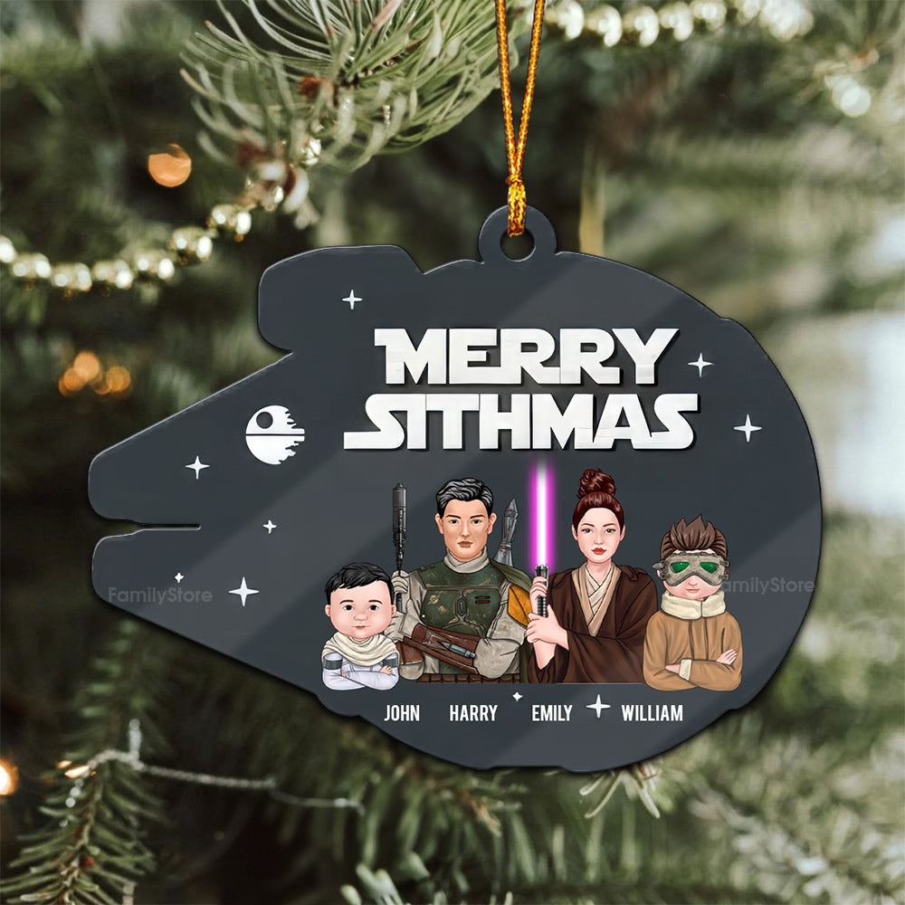 Personalized Wood Christmas Ornament Custom Family Gift