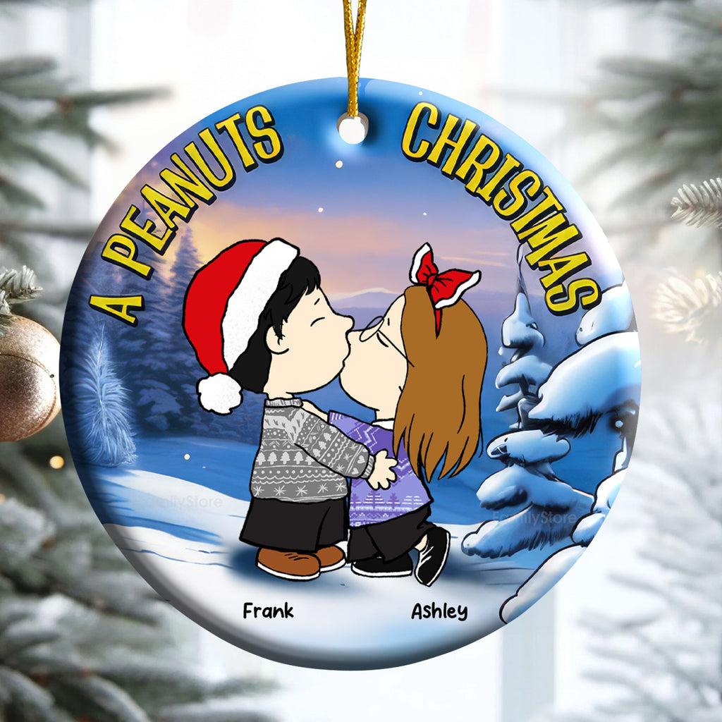 Personalized Ceramic Christmas Ornament for Couples Gift
