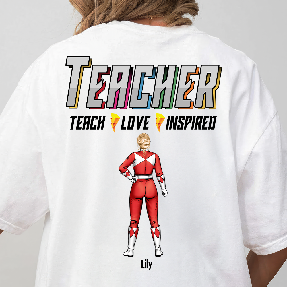 Personalized Teacher Shirt with Teach Love Inspired Design - Gift for Women
