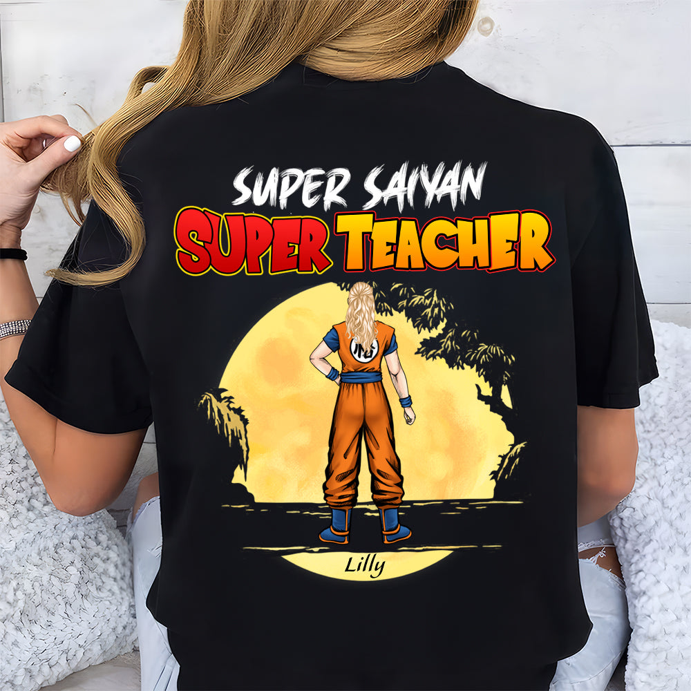 Personalized Super Teacher Shirt Custom Name Gift for Teacher