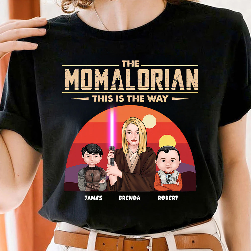 Personalized Momalorian Shirt Custom Name Gift for Mom