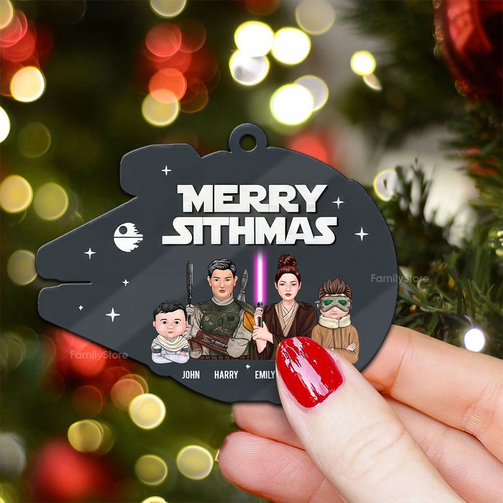 Personalized Wood Christmas Ornament Custom Family Gift