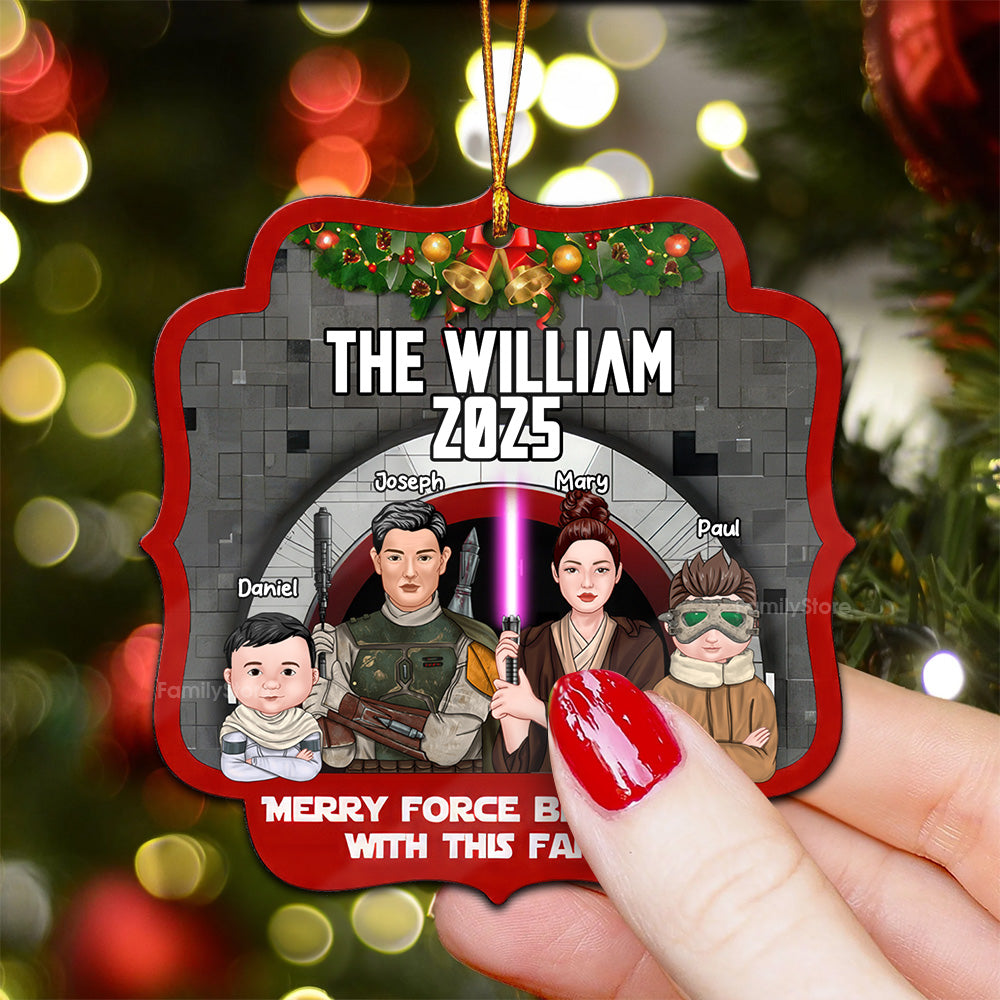Personalized Wood Christmas Ornament Custom Family Design Gift