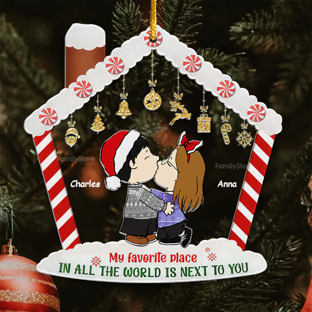 Personalized Acrylic Ornament My Favorite Place Gift for Couple