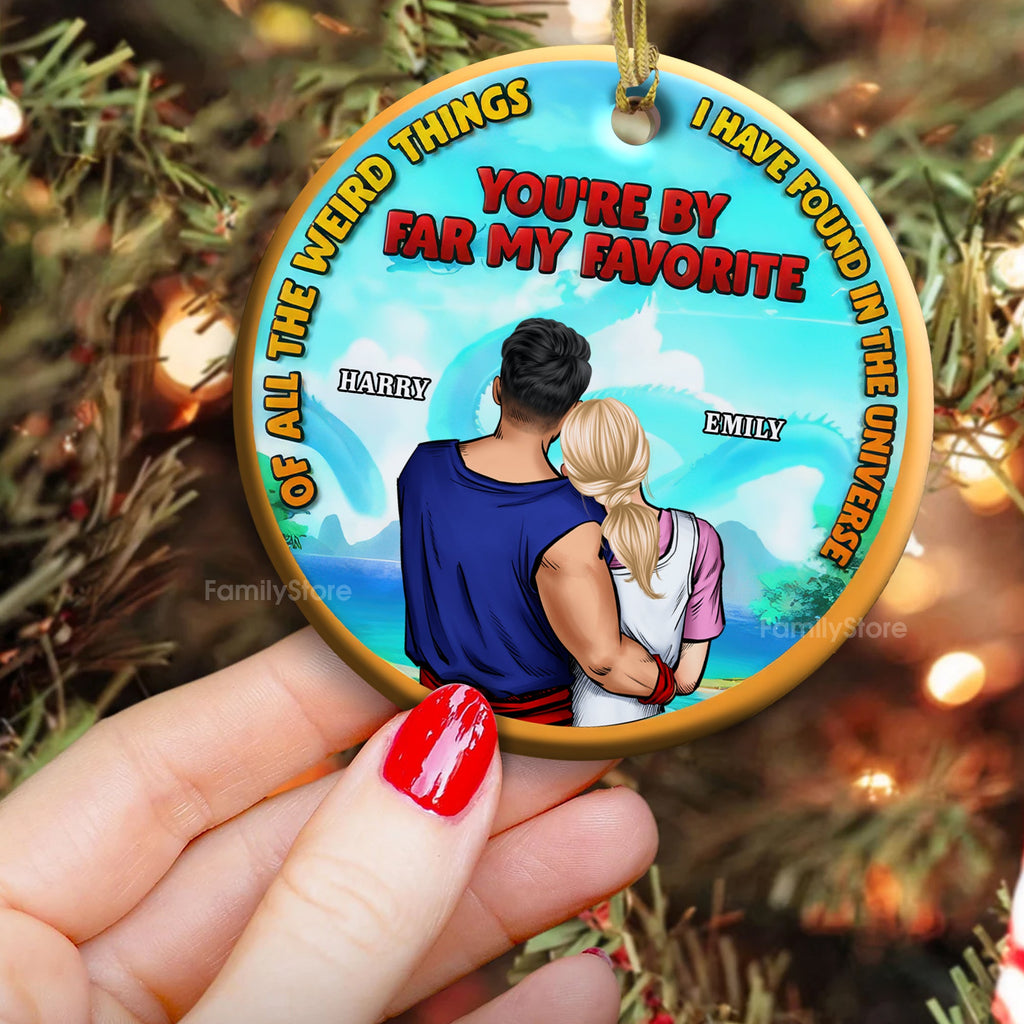 Personalized Ceramic Ornament Couple Gift Unique Love Token