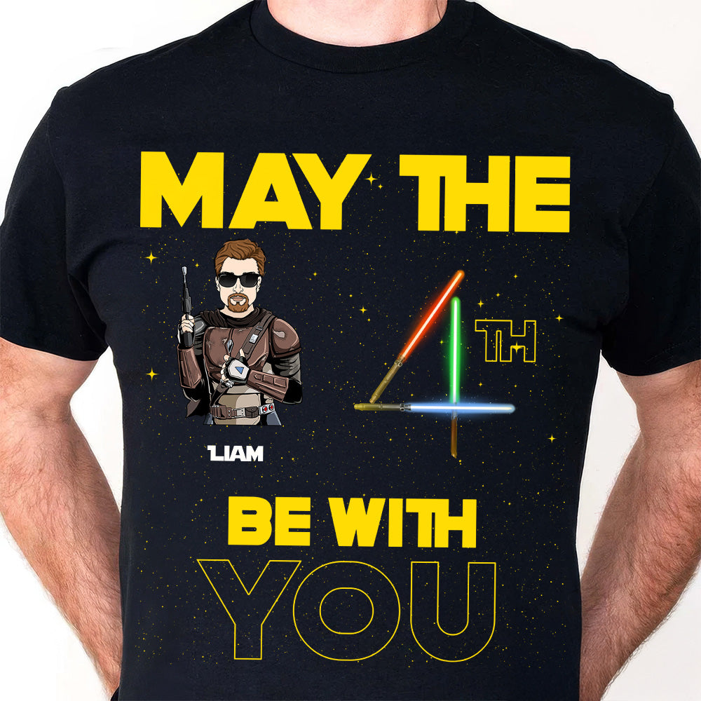 Personalized May the 4th T-Shirt Custom Name Gift for Family