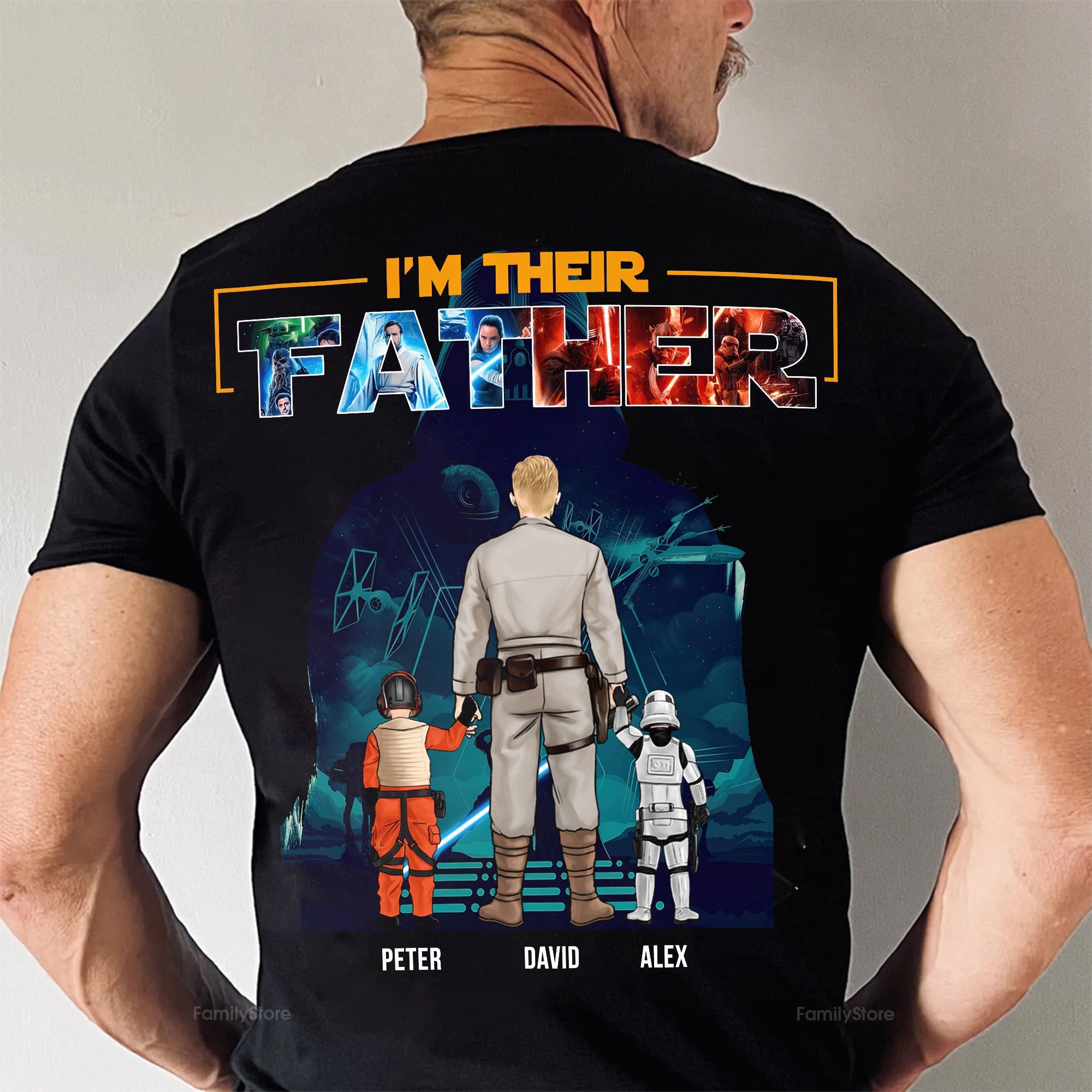 Personalized Galaxy Theme Shirt Best Dad Ever Gift for Dad
