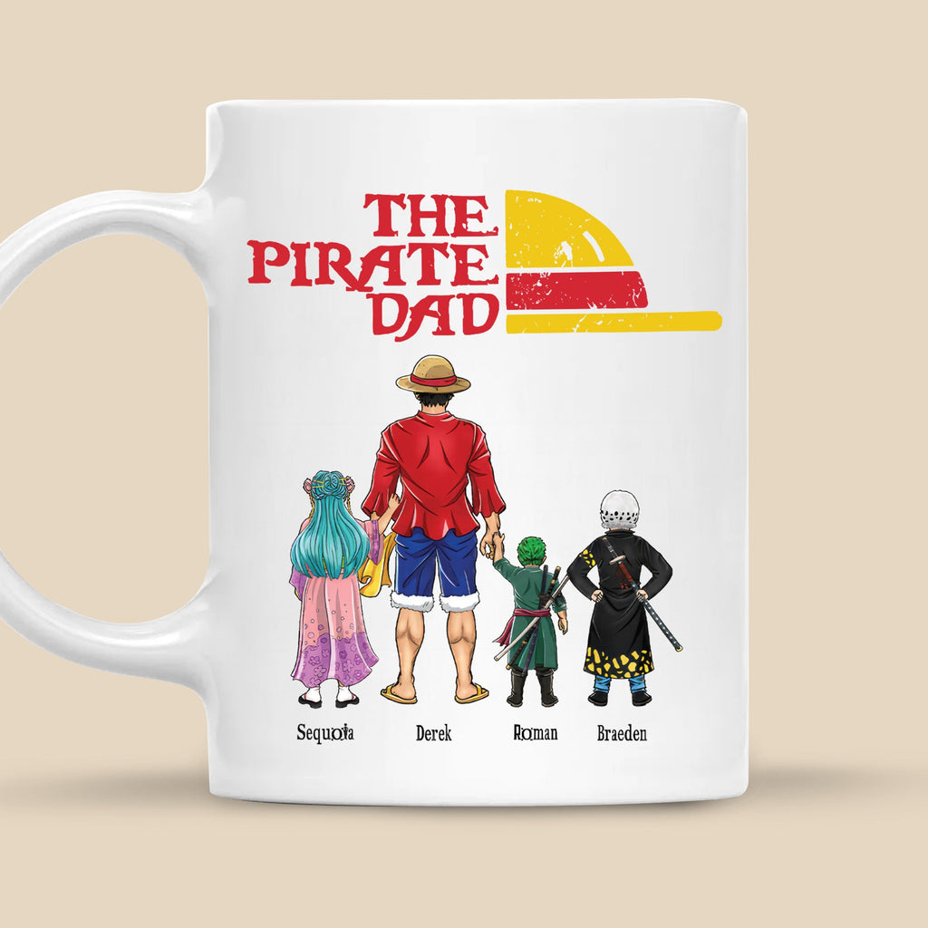 Personalized Pirate Dad Ceramic Mug Adventure Gift for Him