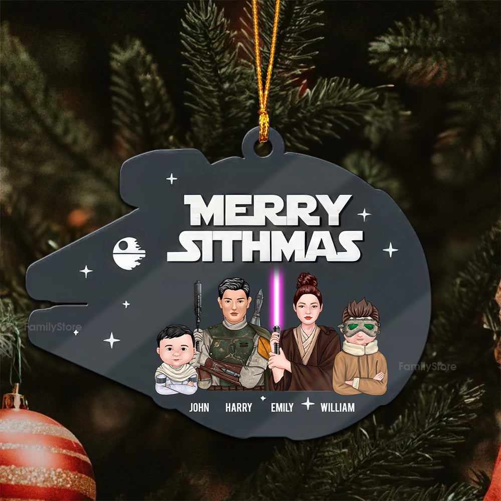 Personalized Wood Christmas Ornament Custom Family Gift