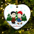 Personalized Ceramic Ornament Christmas Gift for Couple
