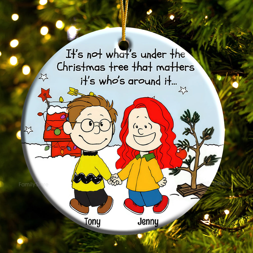 Personalized Ceramic Christmas Ornament Unique Couple Gift
